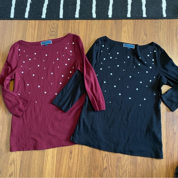 Karen Scott Tops - Lot of two Karen Scott size medium embellished tops